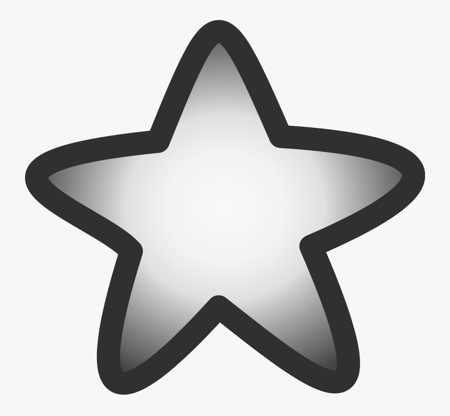Silver Star Clipart - Cute Star Black And White, Transparent Clipart