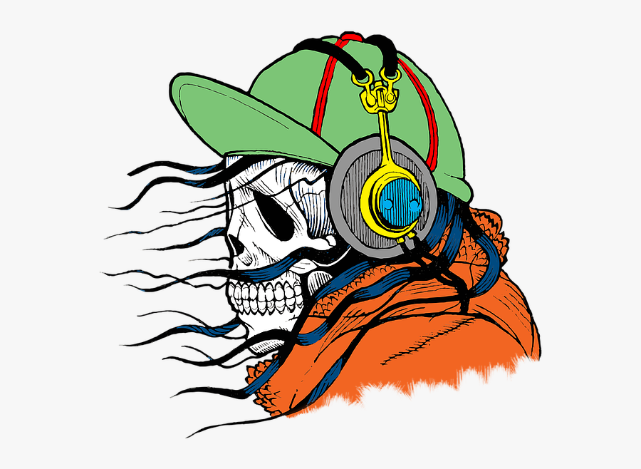 Skull Dj Clipart , Png Download - Danger Skeleton, Transparent Clipart