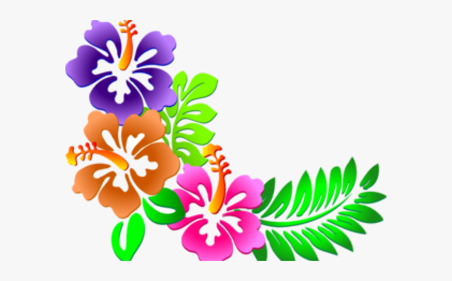 Transparent Hawaiian Flowers Png - Flower Corner Border Design, Transparent Clipart