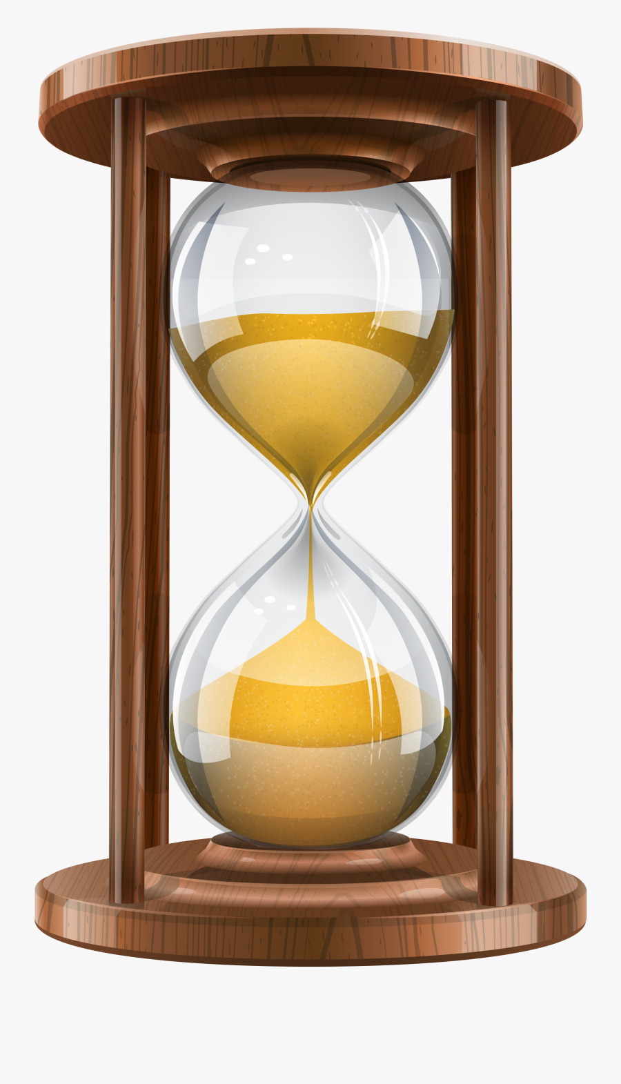 Wooden Sand Clock Png Clip Art - Sand Clock Png Transparent, Transparent Clipart