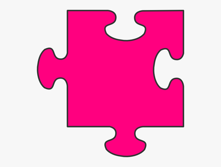 Pink Puzzle Piece Png, Transparent Clipart
