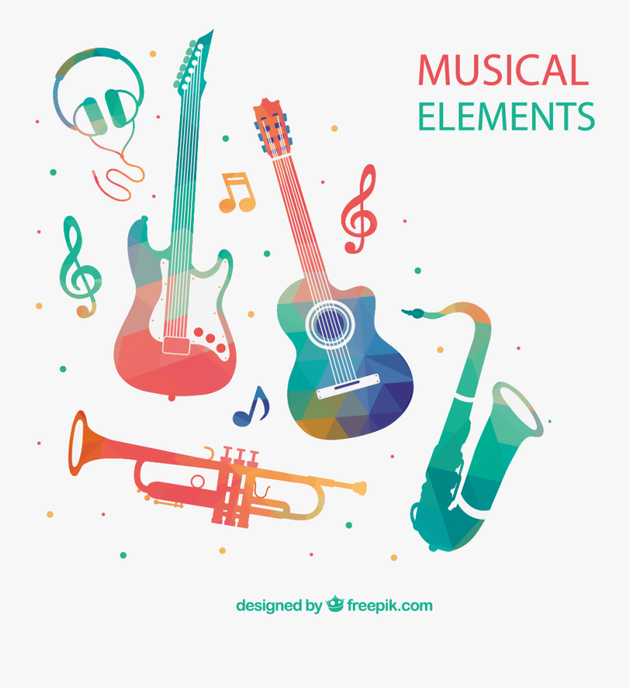 Transparent Musical Theater Clipart - Watercolor Painting Music Instruments, Transparent Clipart