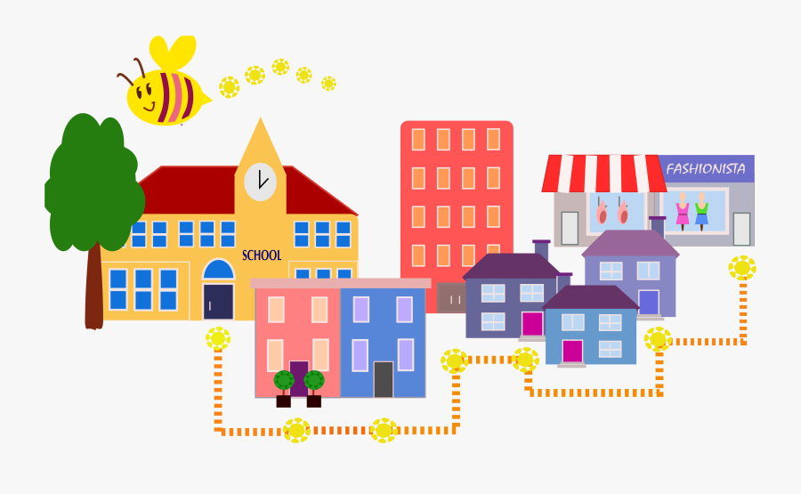 House On Sand Clipart - Clip Art On Neighbourhood, Transparent Clipart