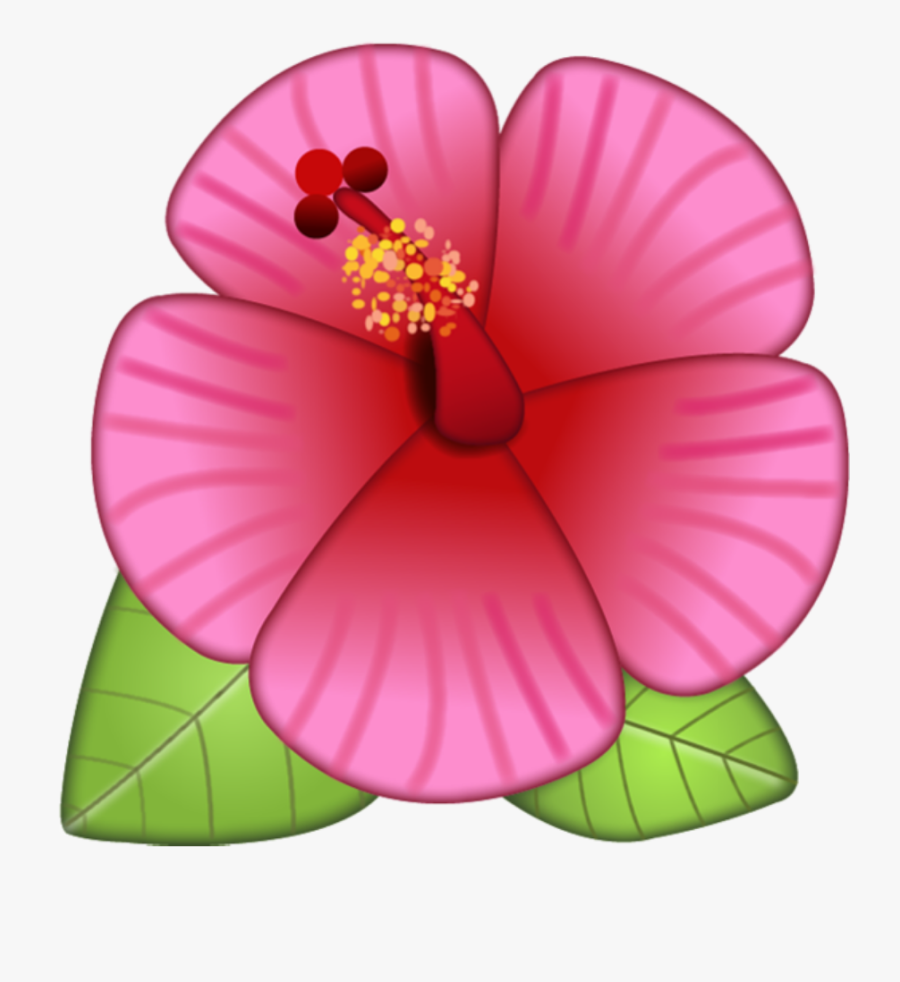 Hibiscus Clipart File - Flower Emoji Transparent Background, Transparent Clipart