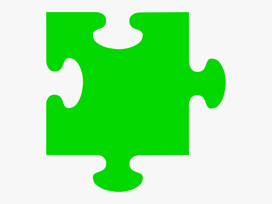 Jigsaw Clip Art At - Clip Art Puzzle Piece Green, Transparent Clipart