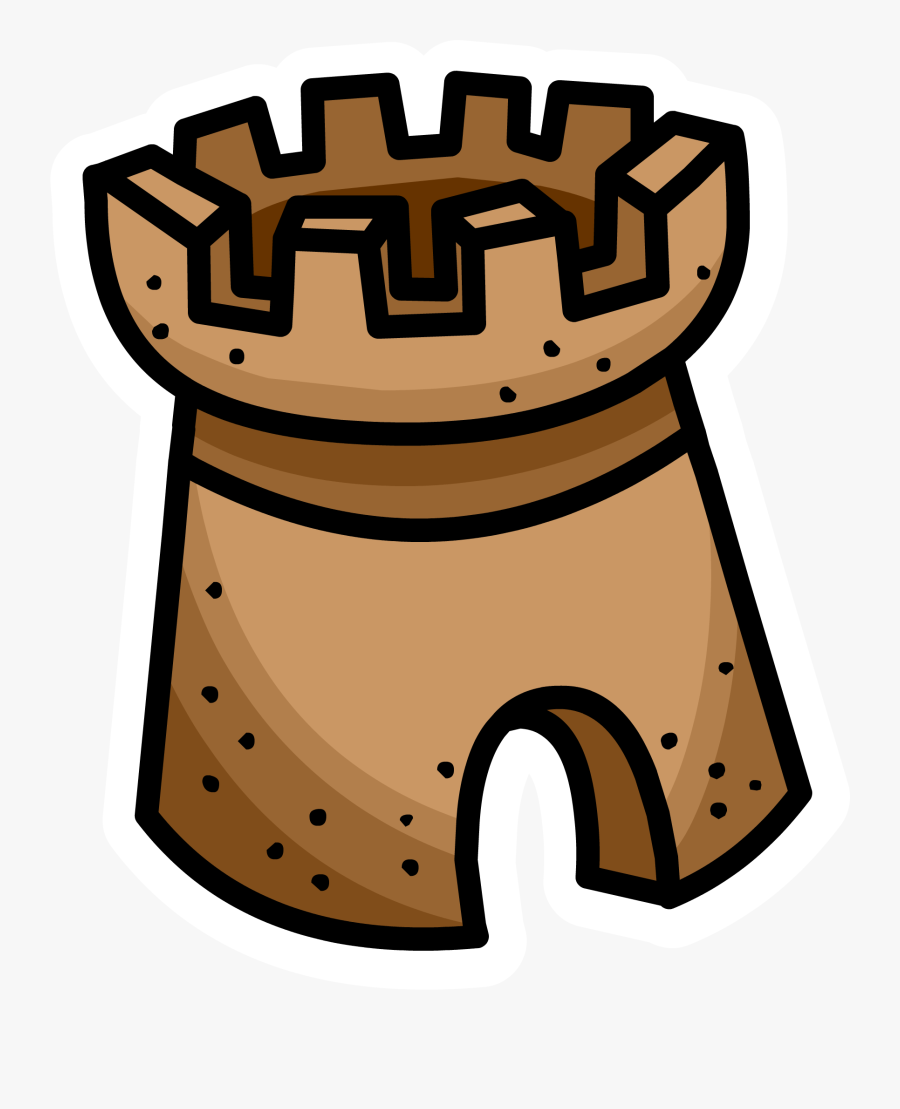Pixel Clipart Sandcastle - Club Penguin, Transparent Clipart