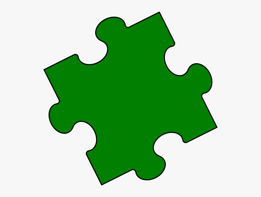 Green Retro Clip Art - Transparent Background Puzzle Piece Png, Transparent Clipart