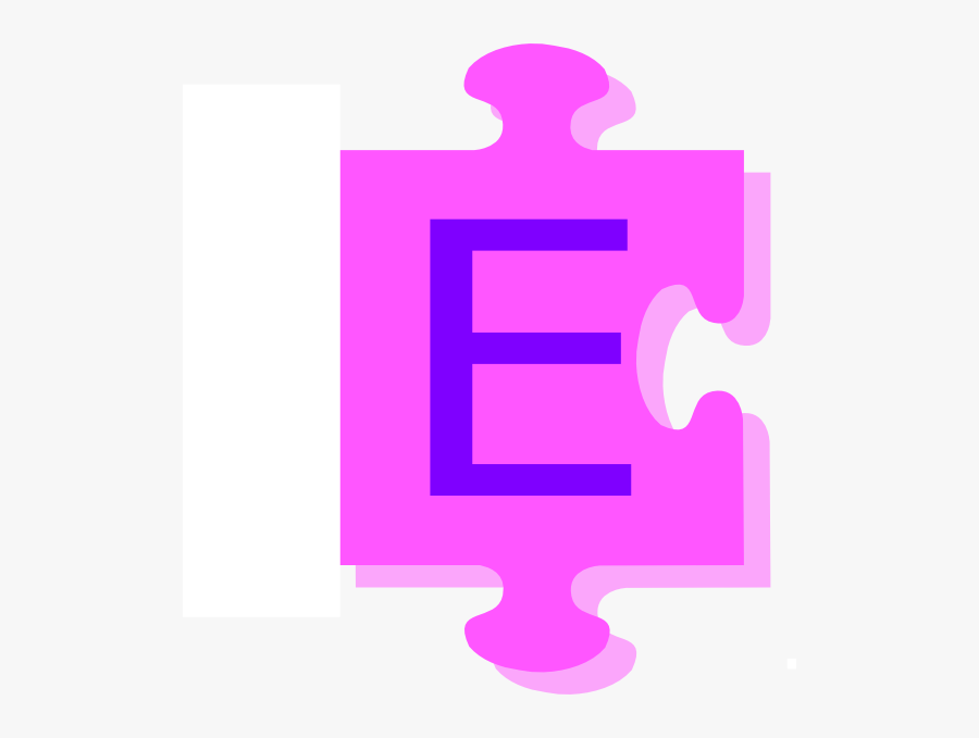 Letter E Inside Puzzle Piece Clip Art At Clkercom - Puzzle Piece With Letter Inside, Transparent Clipart