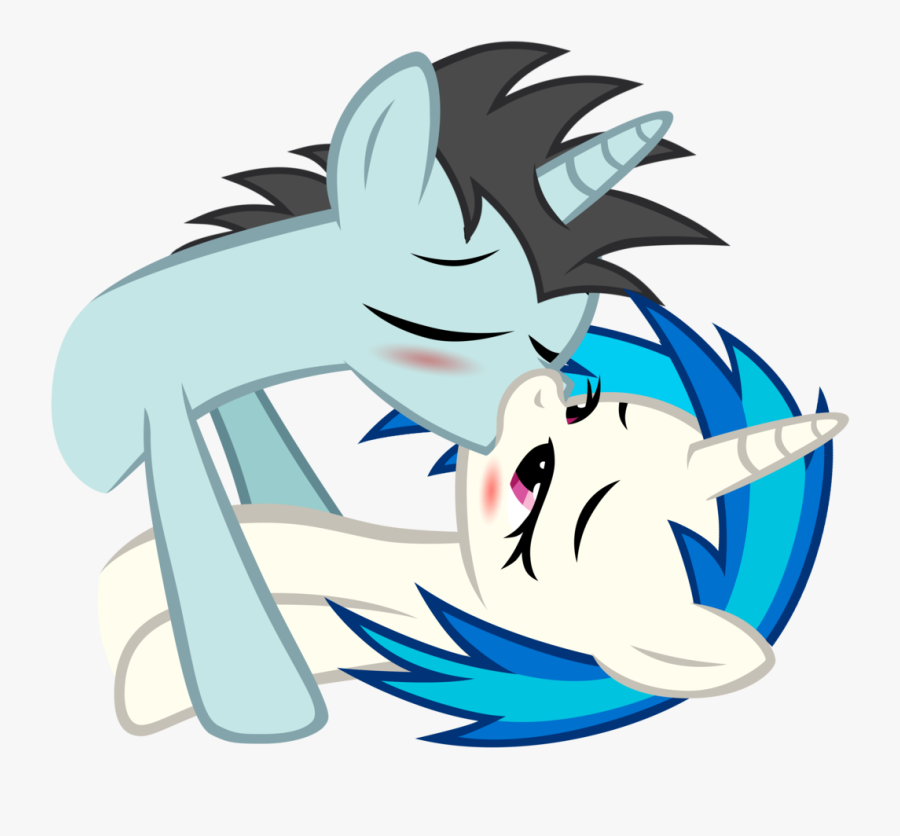 Dj Clipart Neon Light - Sunset Shimmer And Flash Sentry Kiss, Transparent Clipart