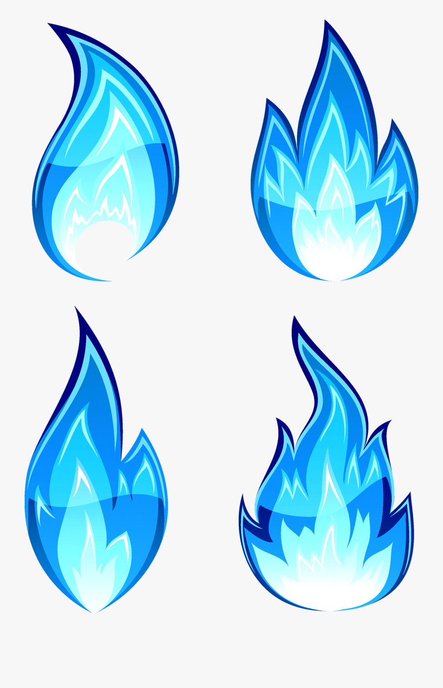 Flame Fire Drawing Clip Art - Blue Flame Png, Transparent Clipart