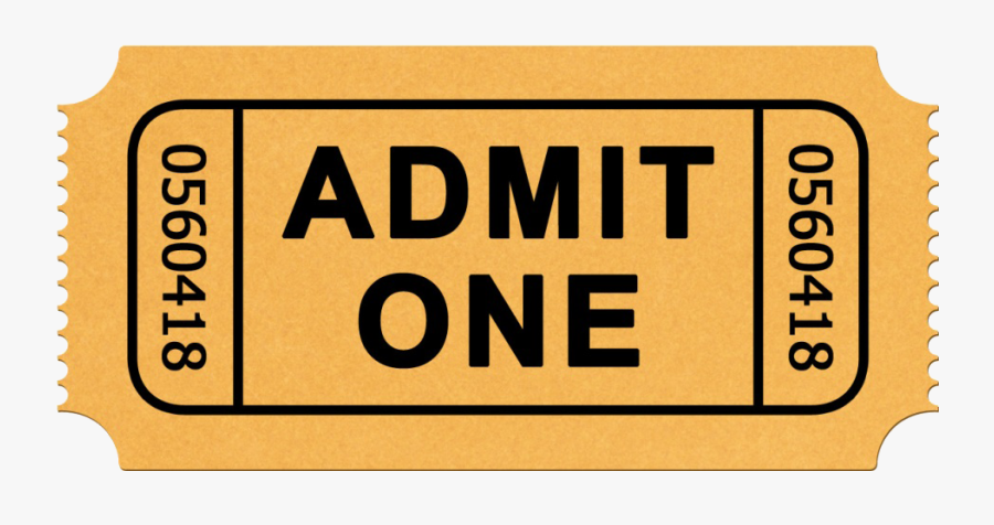 Admission Ticket Template , Free Unlimited Download - Orange, Transparent Clipart