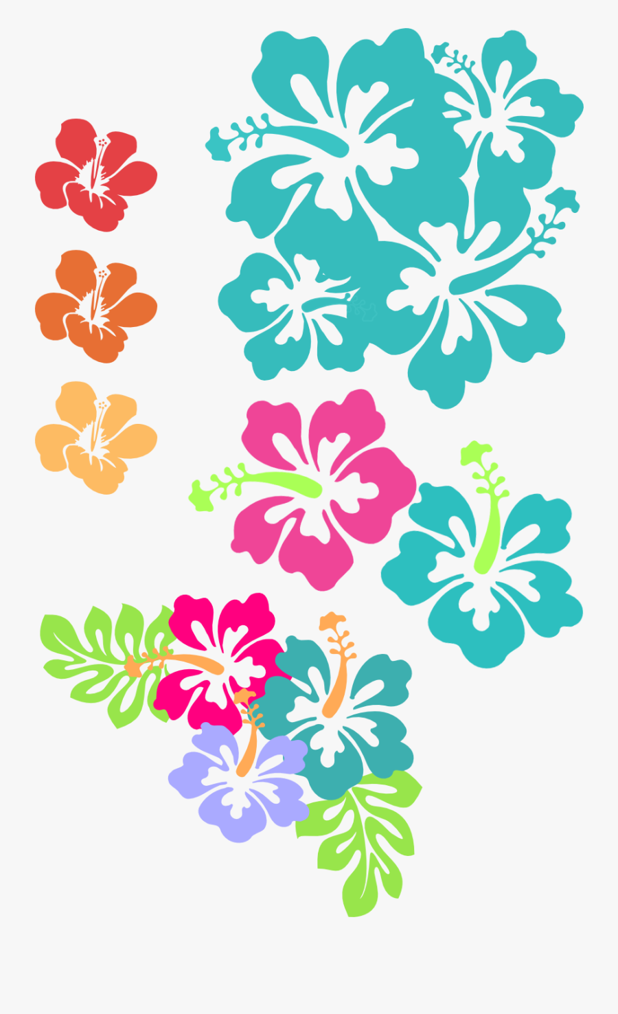 Hibiscus Clipart Teal - Hibiscus Clip Art, Transparent Clipart
