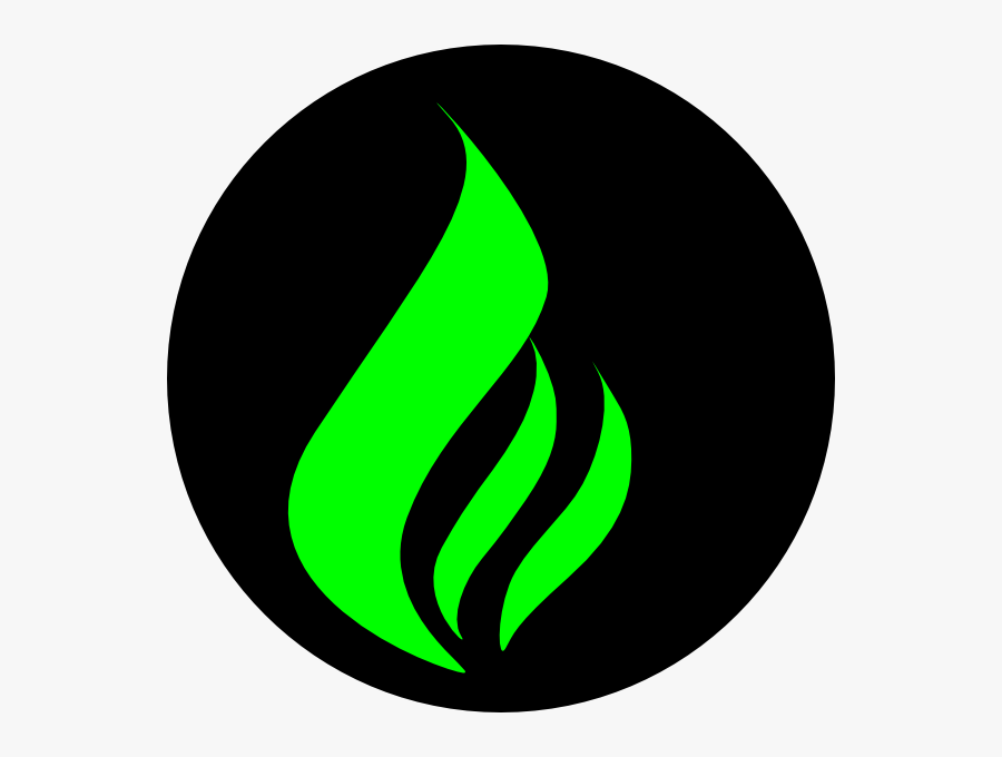 Green Flame Black Clip Art At Clker - Green Flame, Transparent Clipart