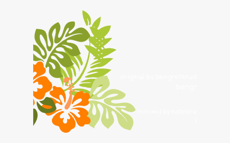 Transparent Hibiscus Clipart Png - Hawaiian Flower Clipart Black And White, Transparent Clipart