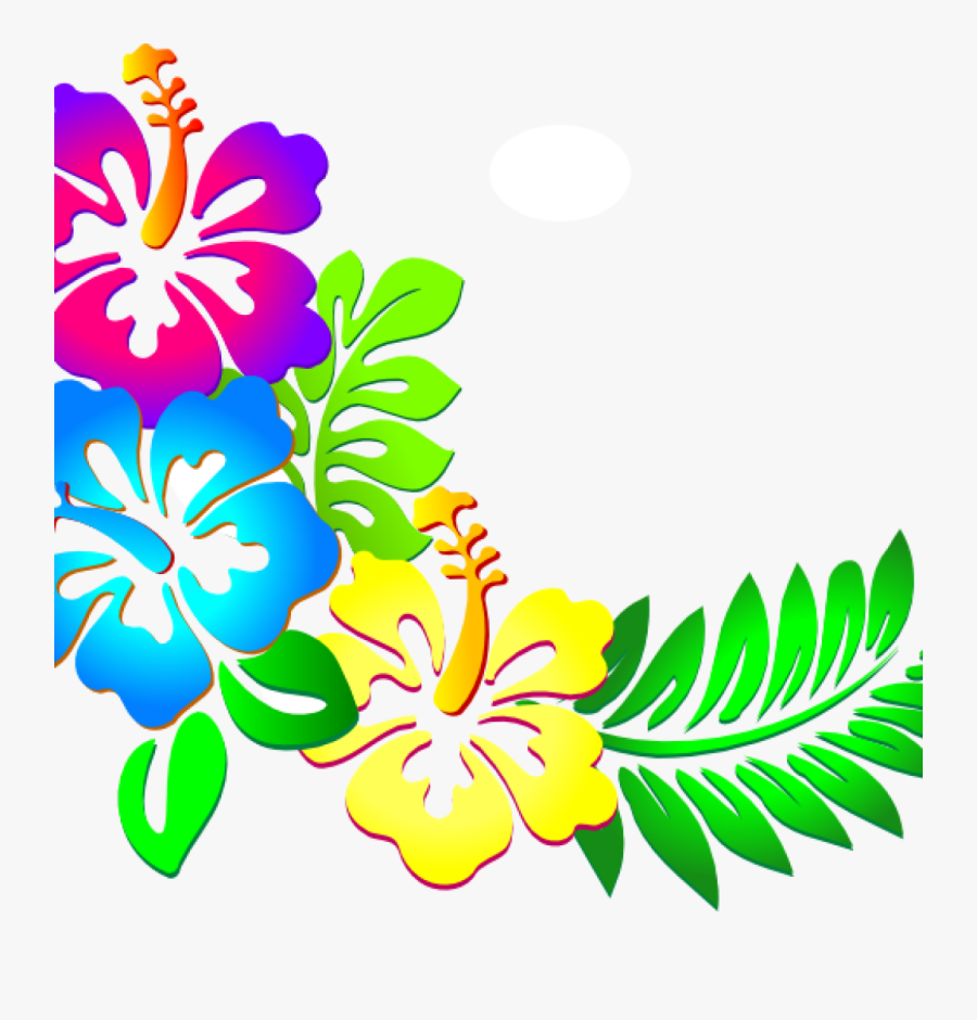 Flower Border Clipart Flower Border Hibiscus Border - Hibiscus Flower Clipart Transparent Background, Transparent Clipart
