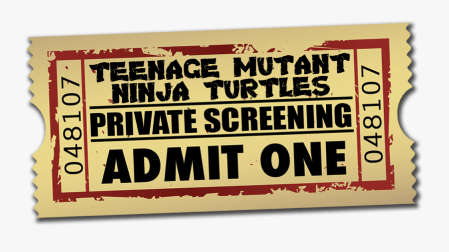 Tmnt Movie Ticket - Vintage Movie Ticket, Transparent Clipart