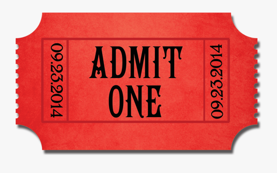 Clip Art Admit One Raffle Tickets - Admit One Ticket Png, Transparent Clipart
