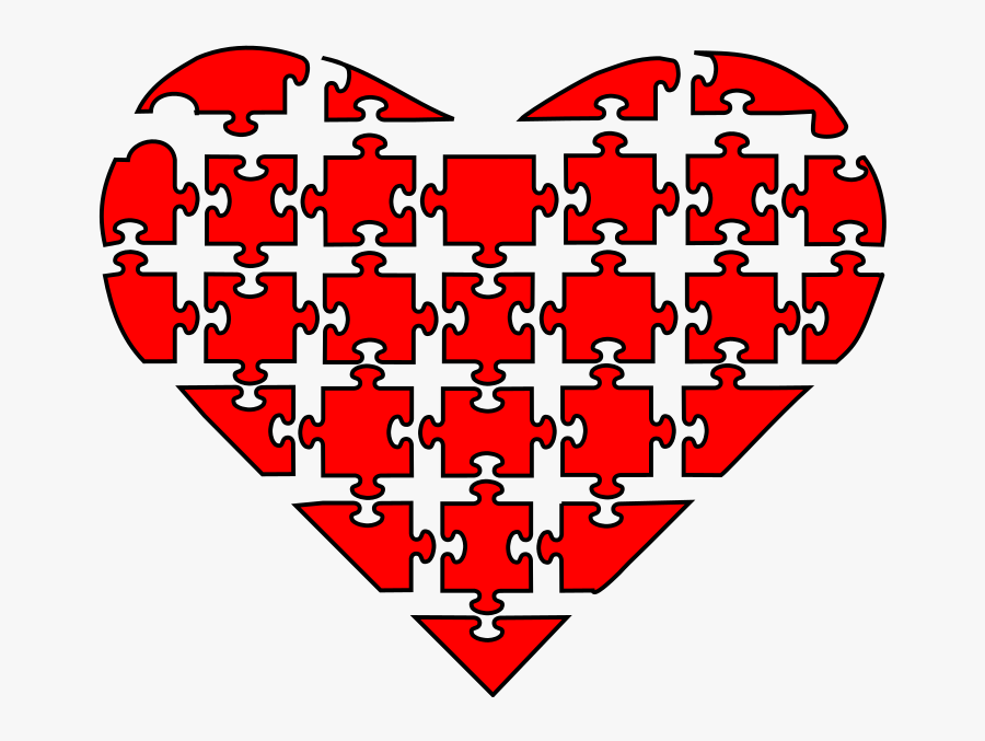 Corazon Rompecabezas Banner Download - Puzzle Heart Clipart, Transparent Clipart