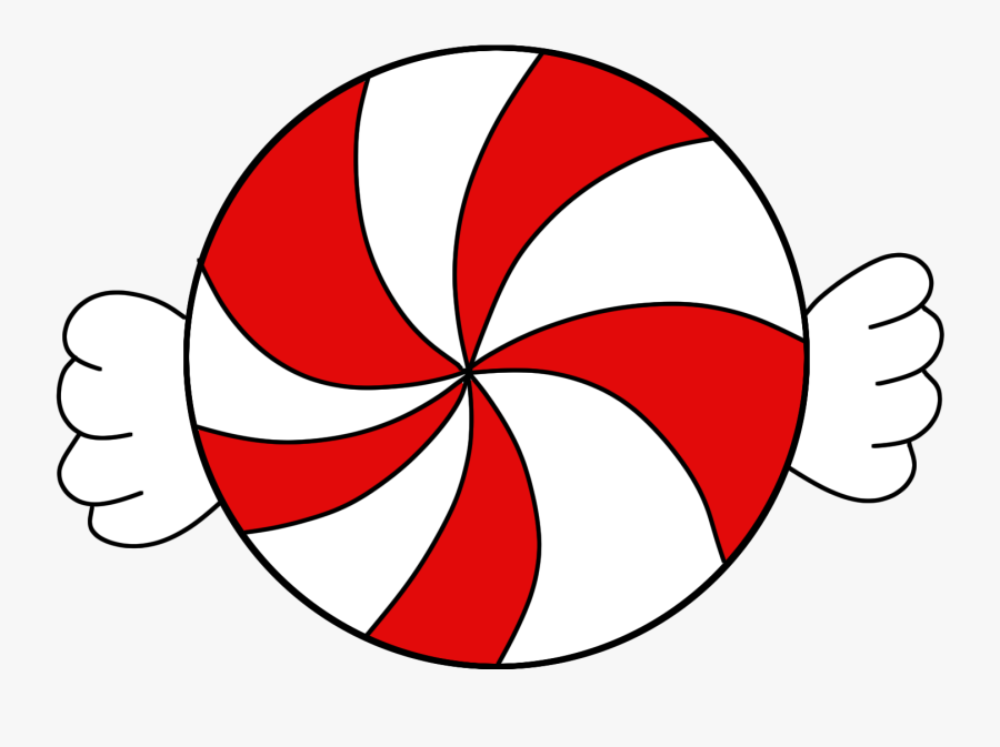 Candy Cane Border Clip Art - Black And White Peppermint, Transparent Clipart