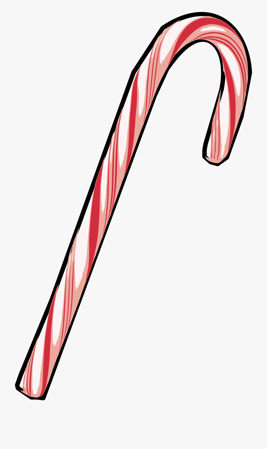 Candy Cane Walking Stick Clip Art - Candy Cane, Transparent Clipart