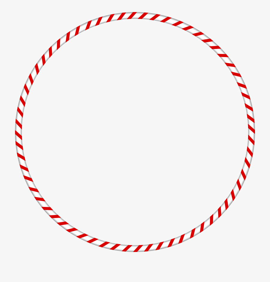 Christmas Png Candy Cane Spearmint Round Border Frame, Transparent Clipart