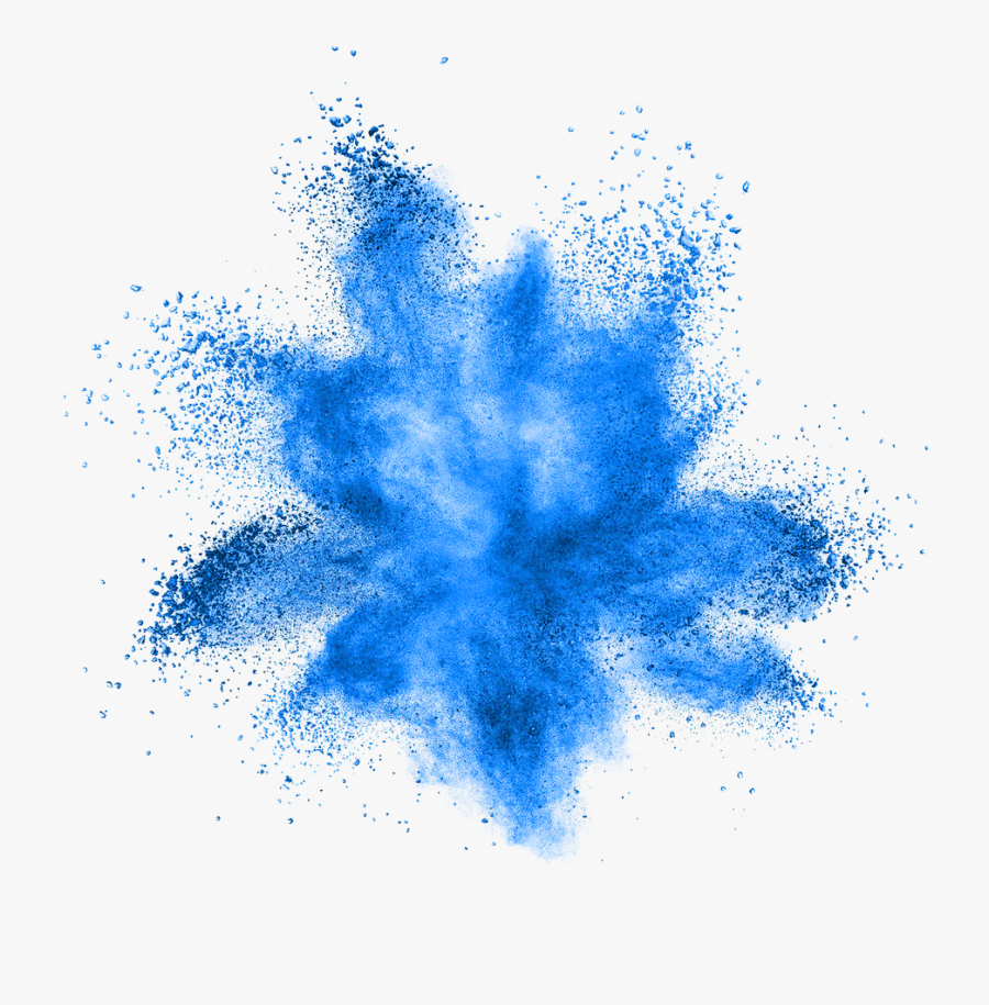 Blue Flower Explosion Photography Effect Element Sand - Blue Powder Explosion Png, Transparent Clipart