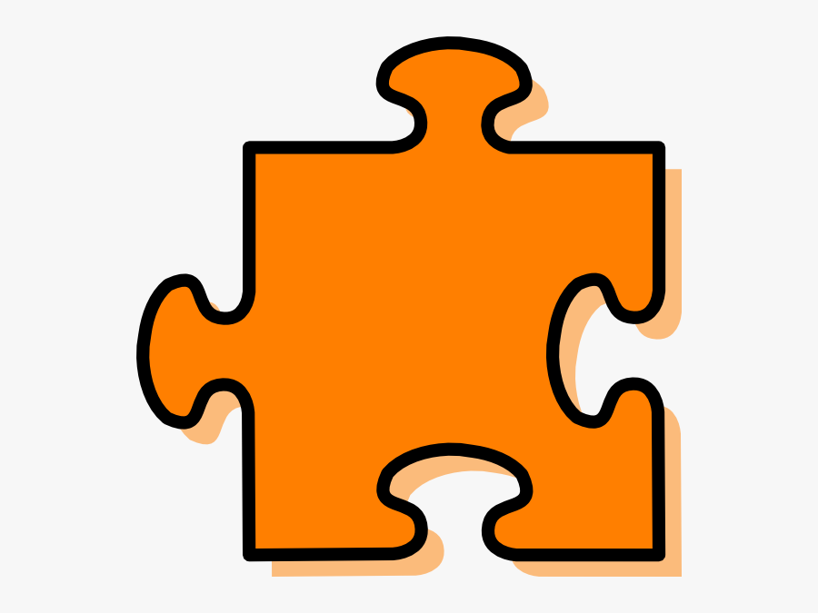Orange Puzzle Piece Clipart, Transparent Clipart