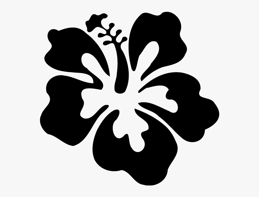 Hibiscus Clipart Flor - Hibiscus Flower Clip Art Black And White, Transparent Clipart