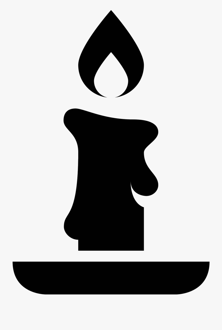 Candle Silhouette At Getdrawings - Candle Sticker Black And White, Transparent Clipart