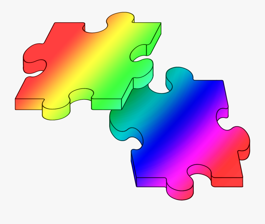 Rainbow Puzzle Pieces - Rainbow Puzzle Piece, Transparent Clipart