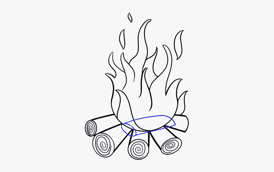 How To Draw A Fire In A Few Easy Steps Easy Drawing - Step By Step Drawing Fire Pit, Transparent Clipart