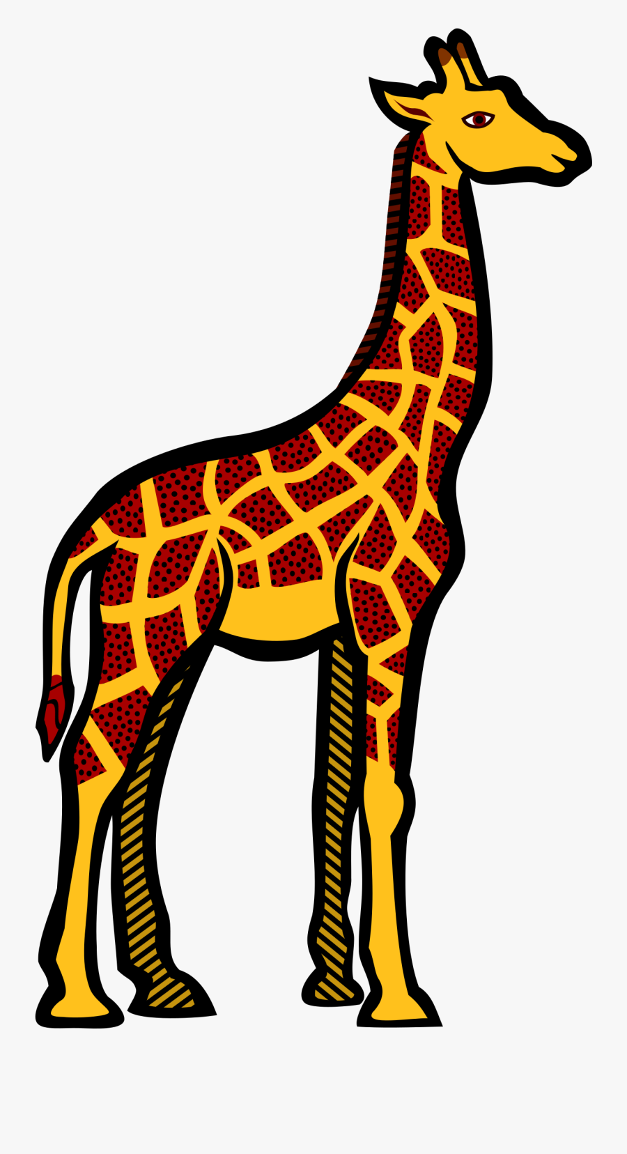 Coloured Big Image Png - Coloured Picture Of Giraffe, Transparent Clipart