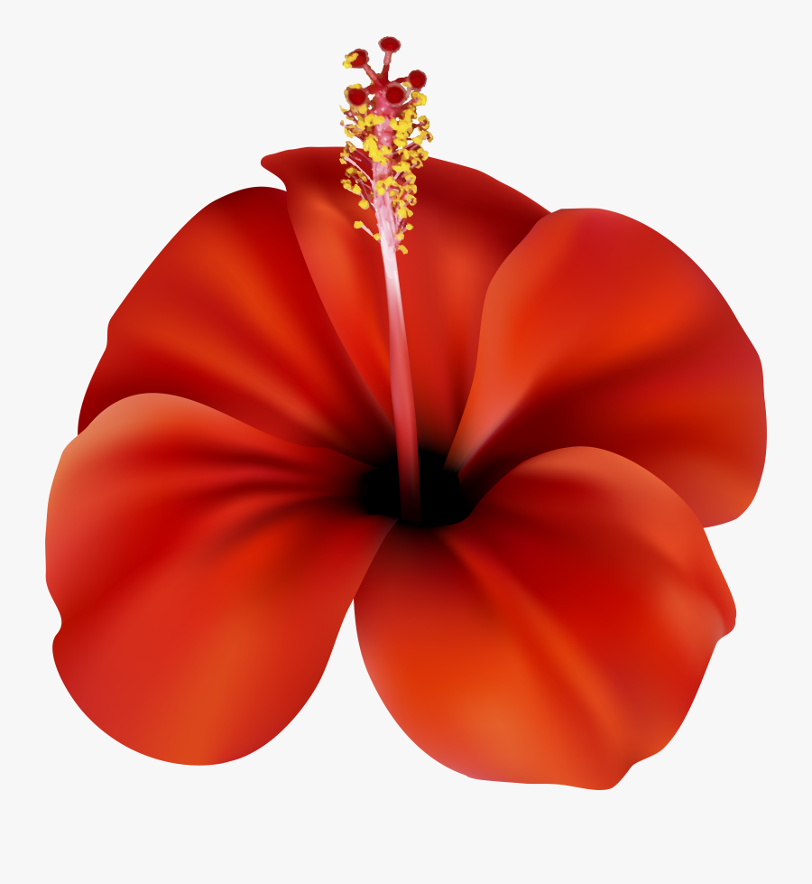 Red Flower Png Clip Art, Transparent Clipart
