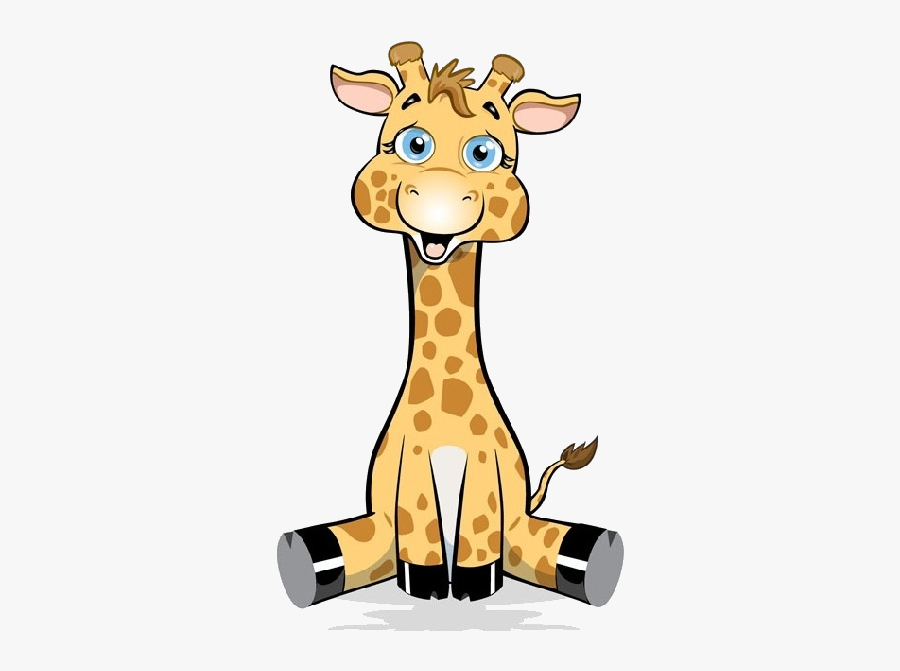 Clip Art Baby Giraffe Clip Art - Cartoon Giraffe Transparent Background, Transparent Clipart
