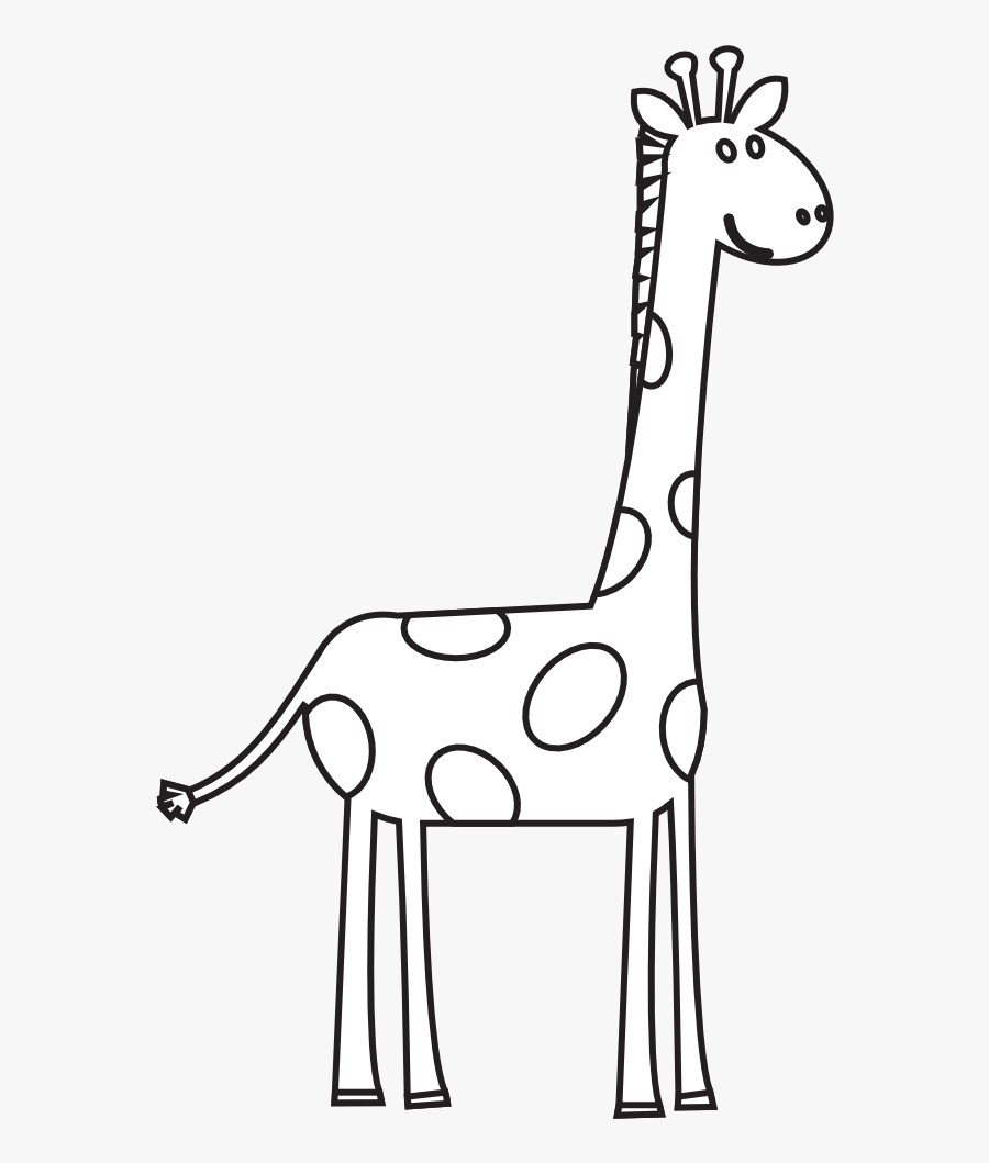 28 Collection Of Cute Giraffe Clipart Black And White - Giraffe Black And White Clip Art, Transparent Clipart