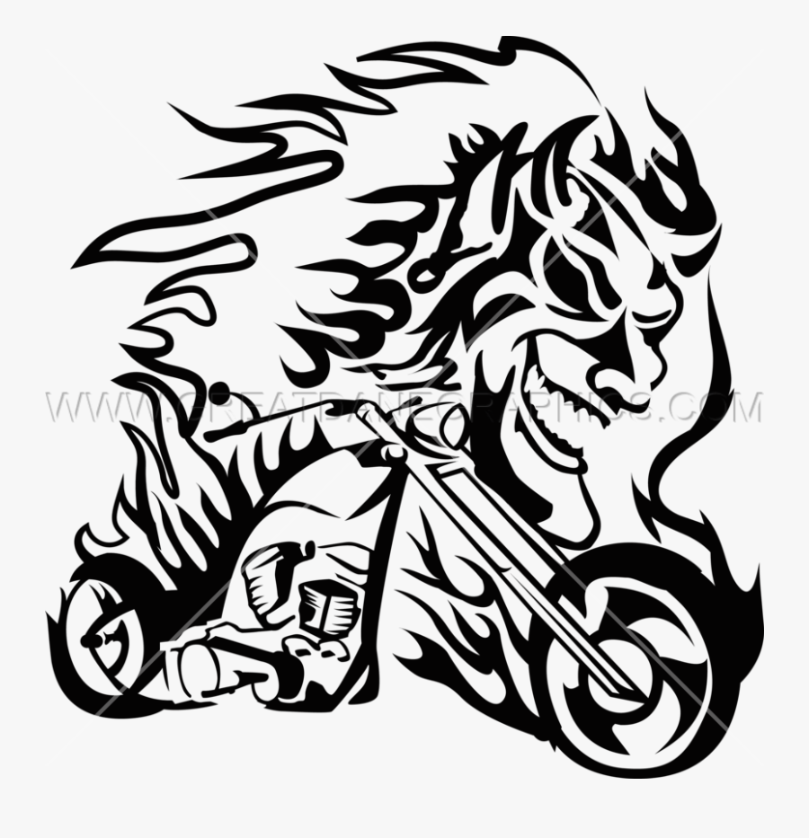 Hell Clipart Hell Flame - Black Nd White Choper, Transparent Clipart