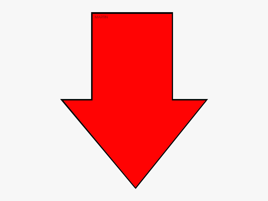 Red Arrow - Red Arrow Down Clipart, Transparent Clipart