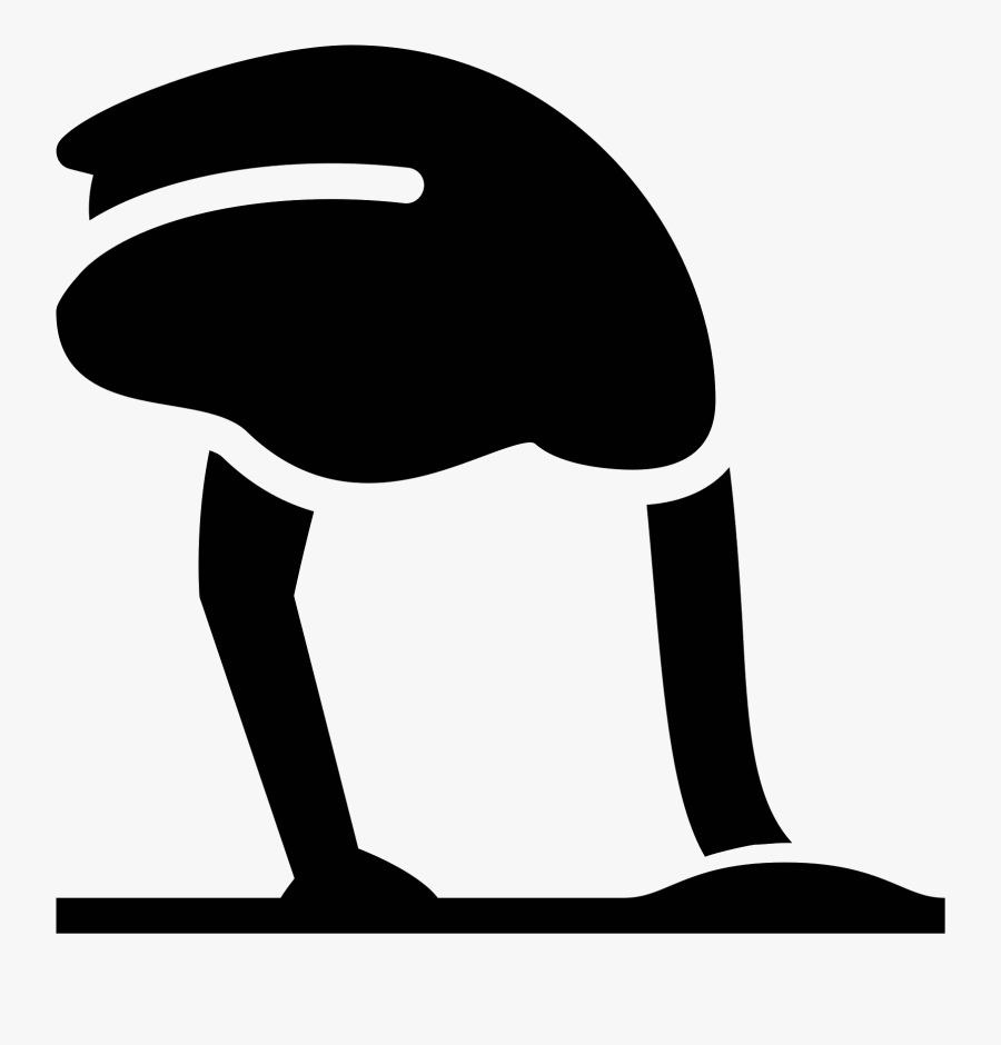 Clip Art Filled Icon Free Download - Ostrich Head In Sand Icon, Transparent Clipart