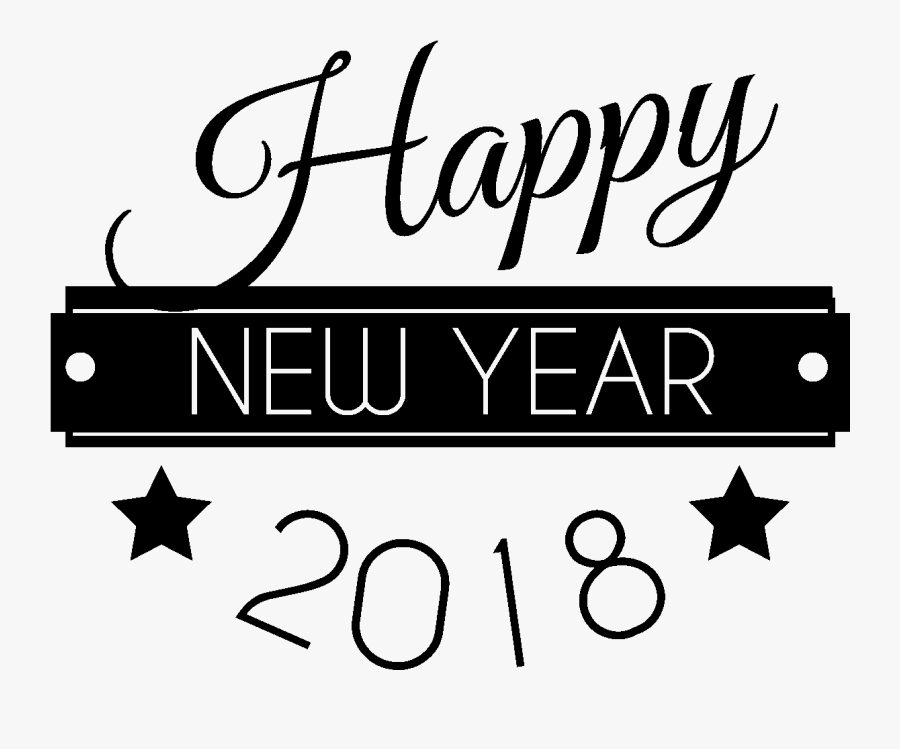 Sticker Happy New Year 2018 Ambiance Sticker Sand Clipart, Transparent Clipart
