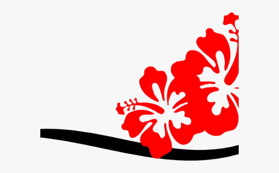 Hibiscus Clipart Divider - Red And Black Hibiscus, Transparent Clipart