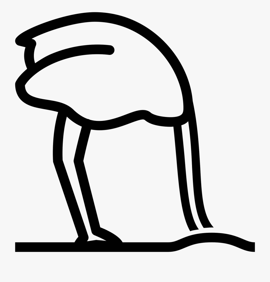 Ostrich Head In Sand Icon - Ostrich Icon, Transparent Clipart