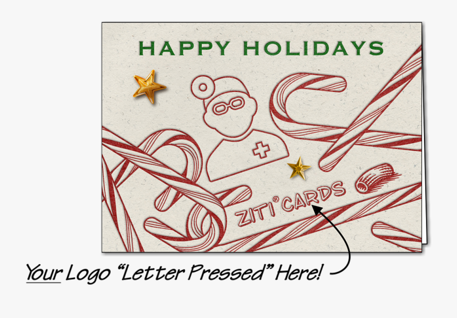 Doctor Logo Candy Canes - Happy Holidays Construction, Transparent Clipart