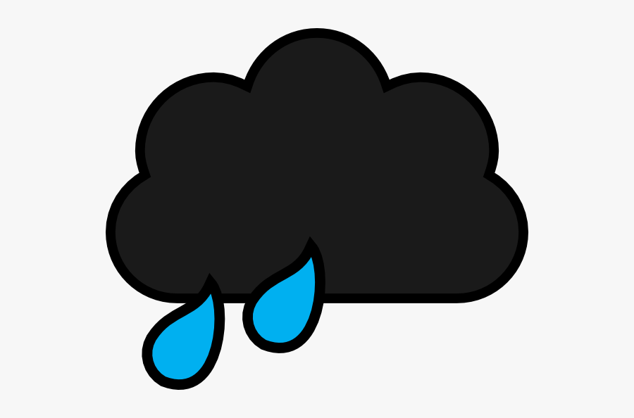 Black Rain Cloud Cartoon, Transparent Clipart