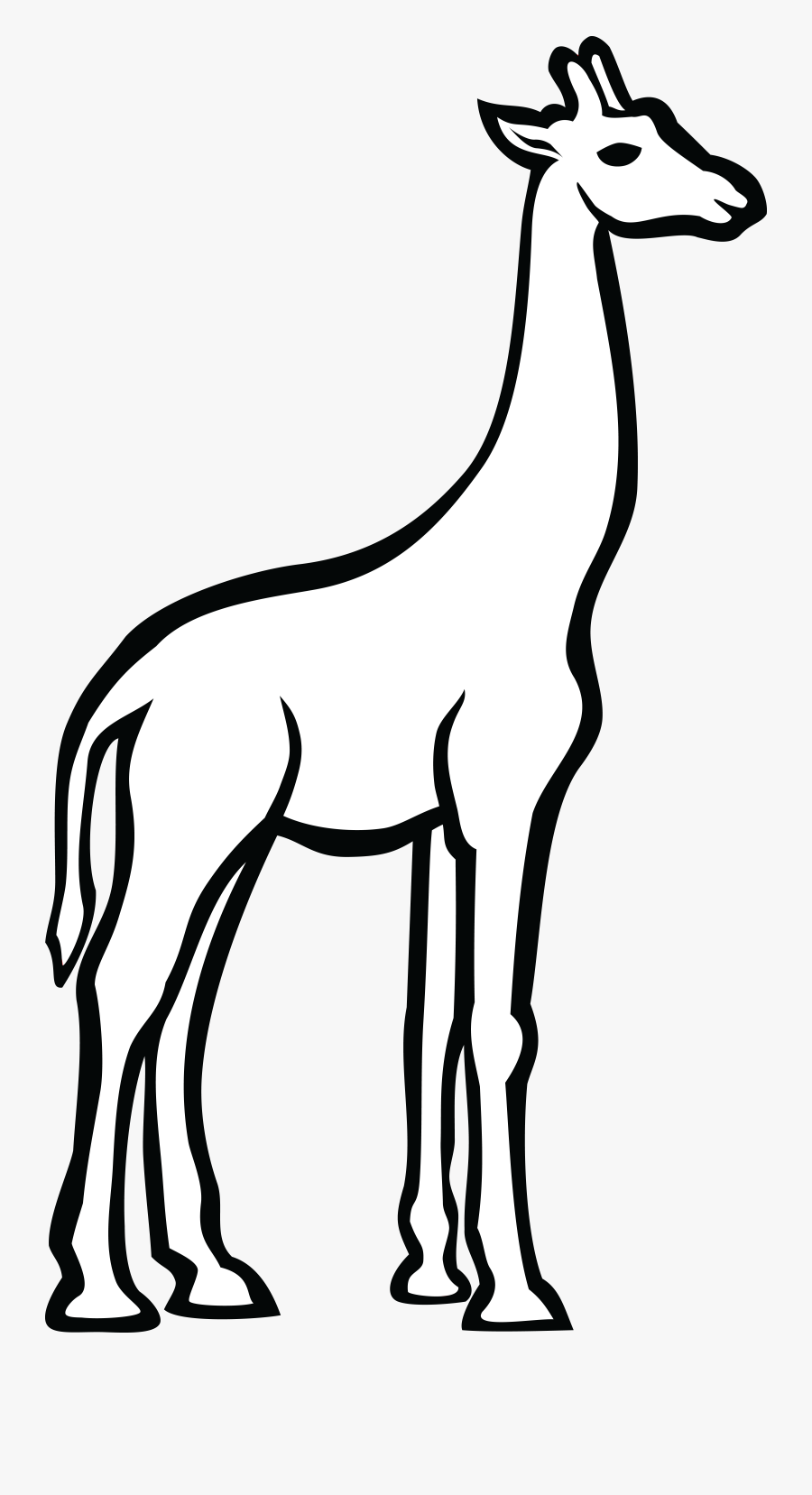 Free Clipart Of A Giraffe - Giraffe Line Art, Transparent Clipart