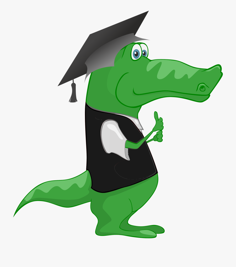 Wetland Drawing Crocodile Transparent Png Clipart Free - Crocodile Graduating, Transparent Clipart