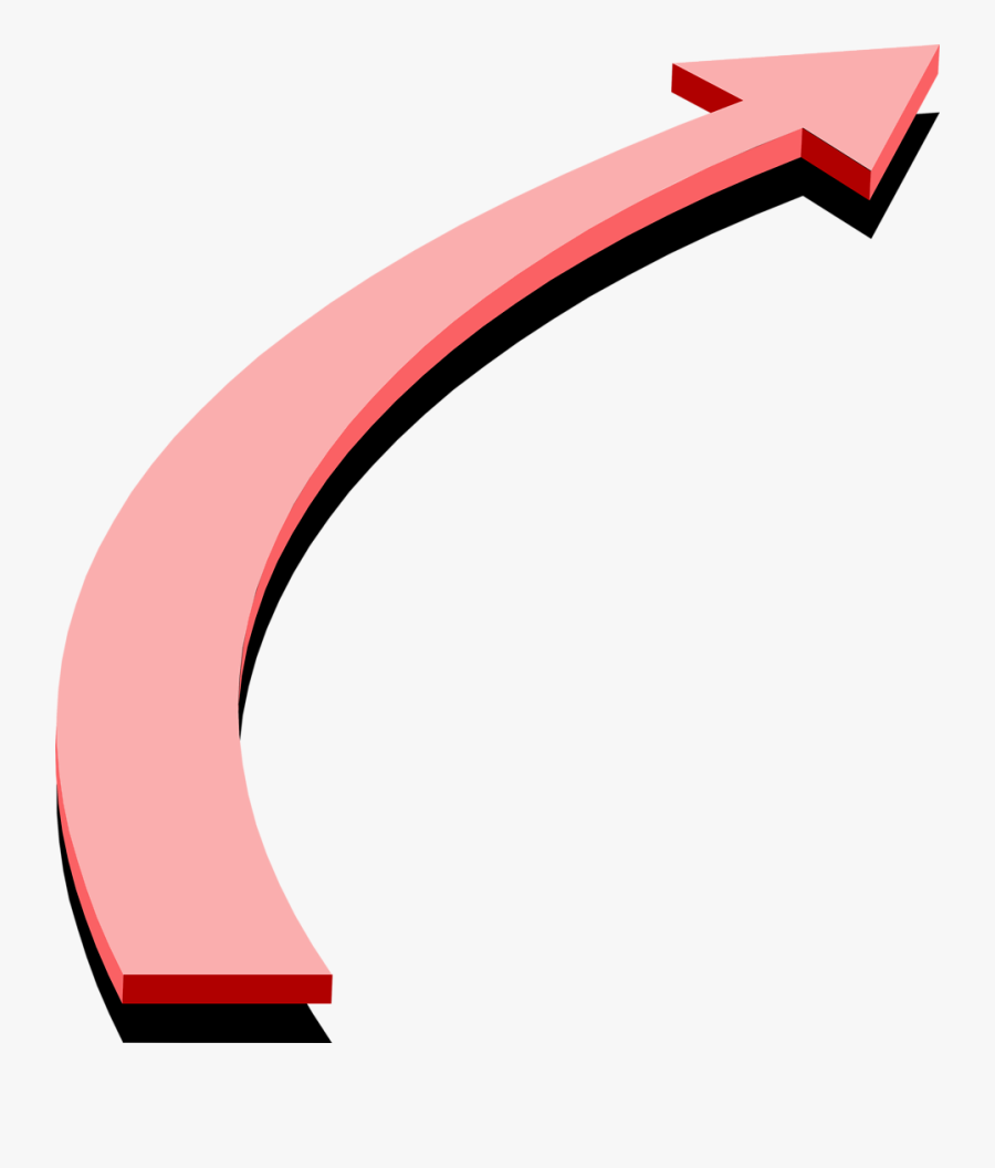 3d Curve Arrow Png, Transparent Clipart