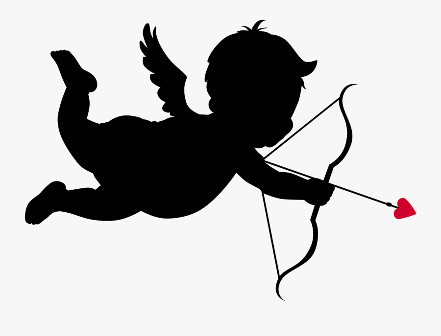 Cupid Silhouettes Png Clipart Pictureu200b Gallery - Valentines Cupid Clipart, Transparent Clipart