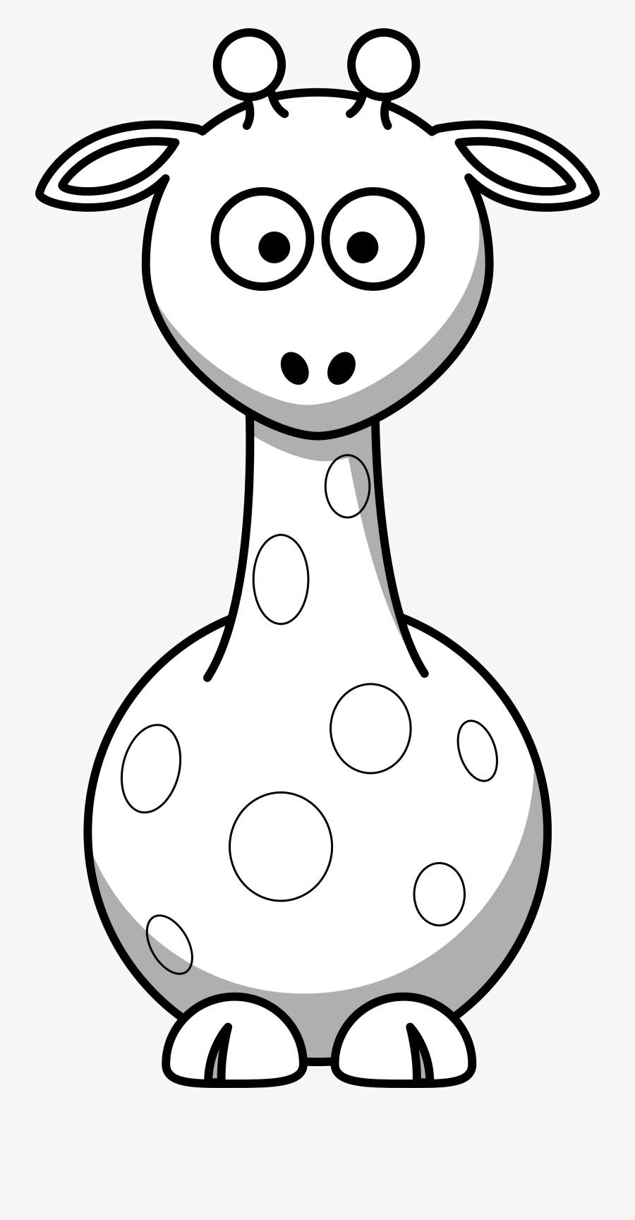 Giraffe Clipart Black And White Free Images - Black And White Animal Clipart Cute, Transparent Clipart