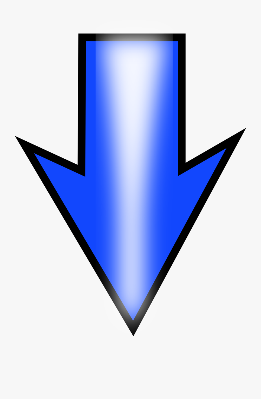 Illustration Of A Blue Arrow - Clipart Blue Down Arrow, Transparent Clipart