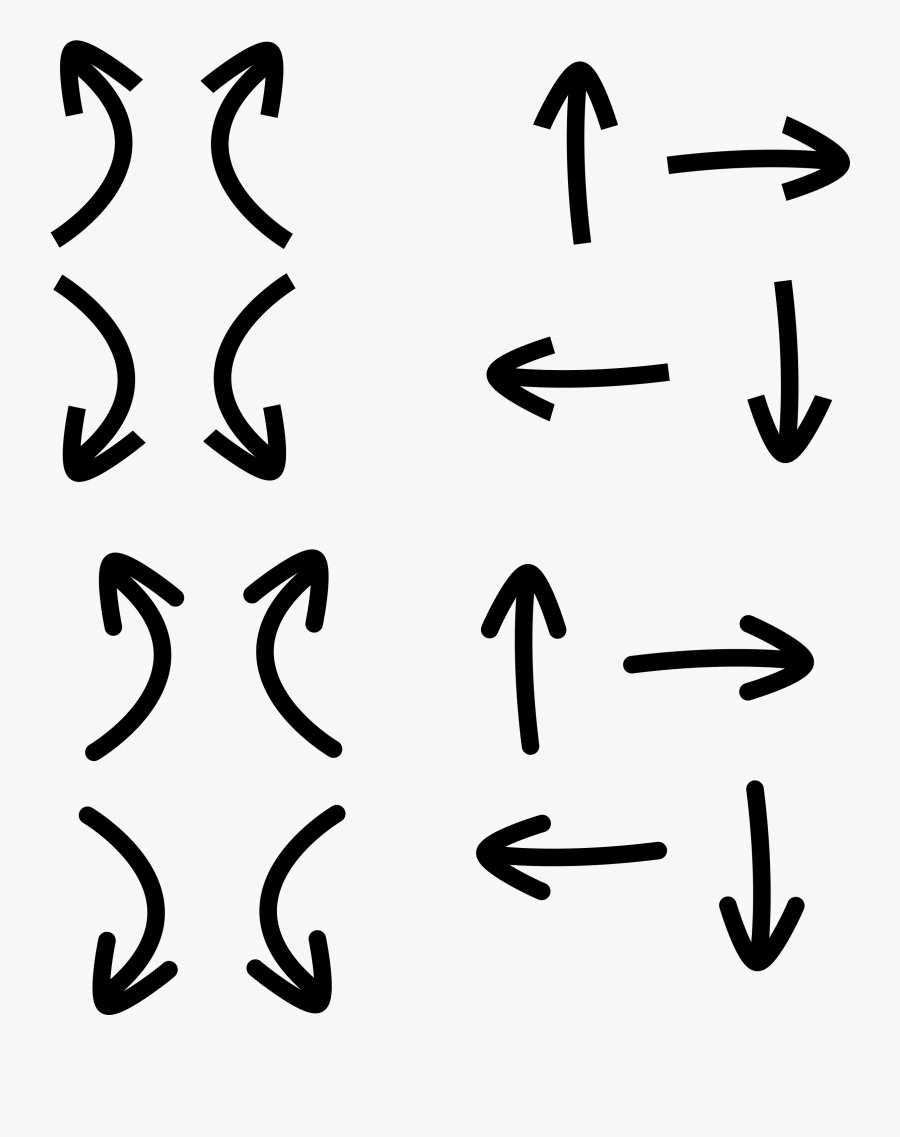 Arrows Clipart Simple - Set Of Arrows Png, Transparent Clipart